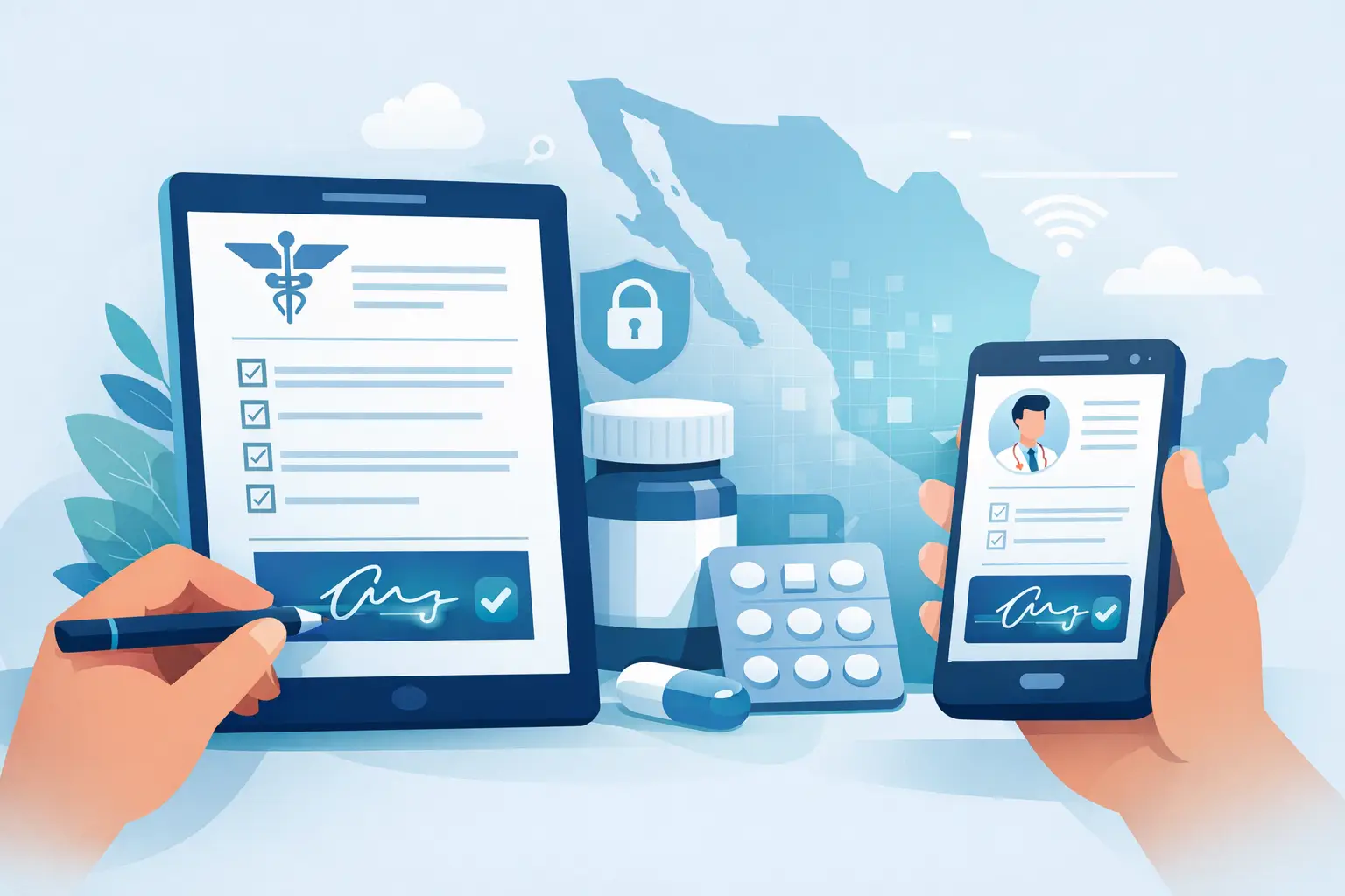 Receta médica con firma digital en México