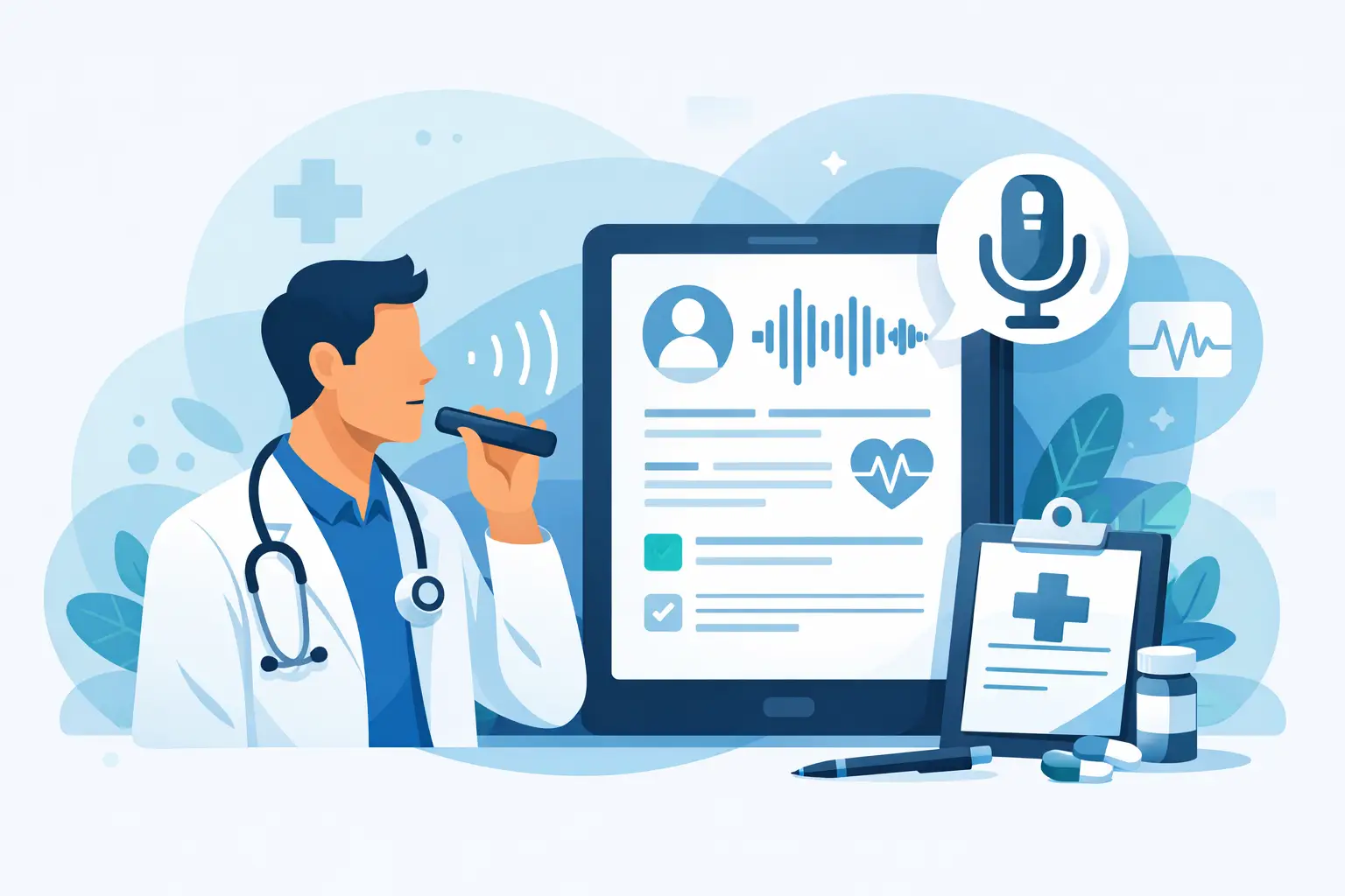 Cómo hacer notas médicas con dictado de voz