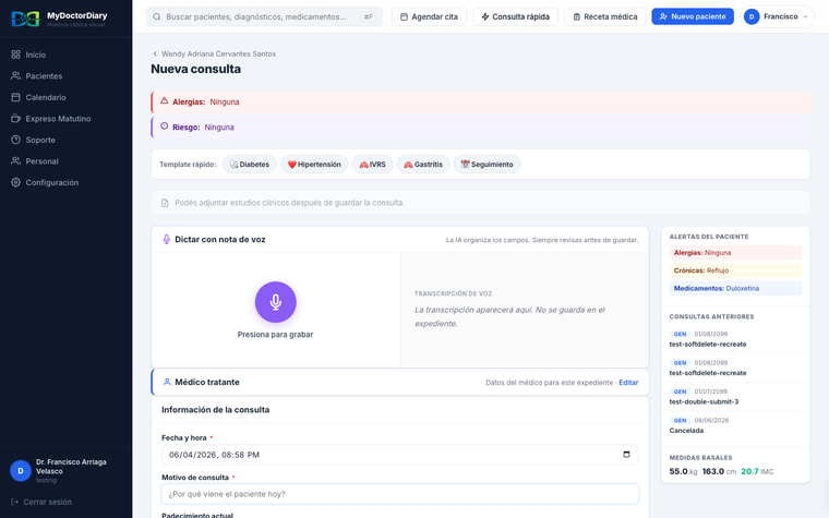 Consulta con IA — MyDoctorDiary