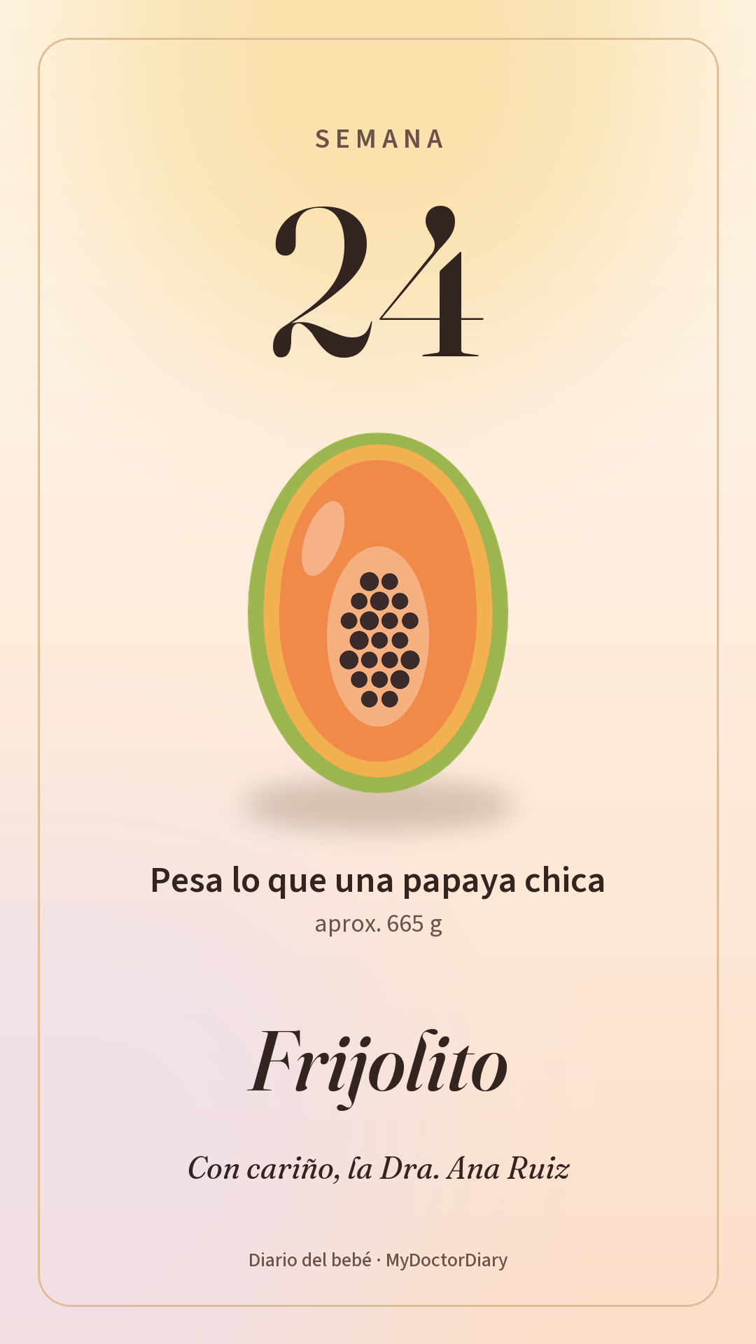 La estampa de la semana 24 que la mamá descarga para su estado de WhatsApp.